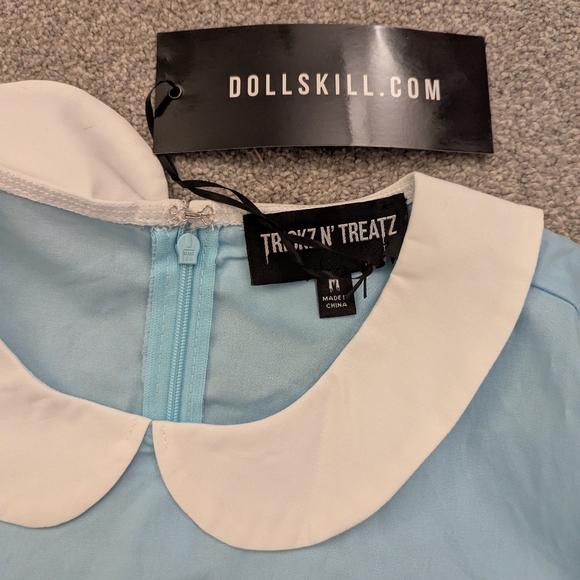 Dollskill Halloween Costume Shining Horror Twin Girls Dress with Pink Bow - Picture 4 of 6